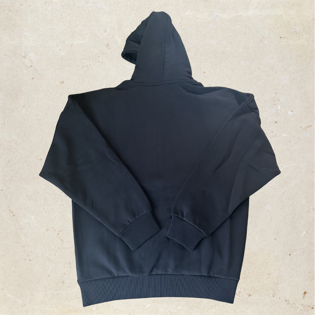 Black hoodie blank on back