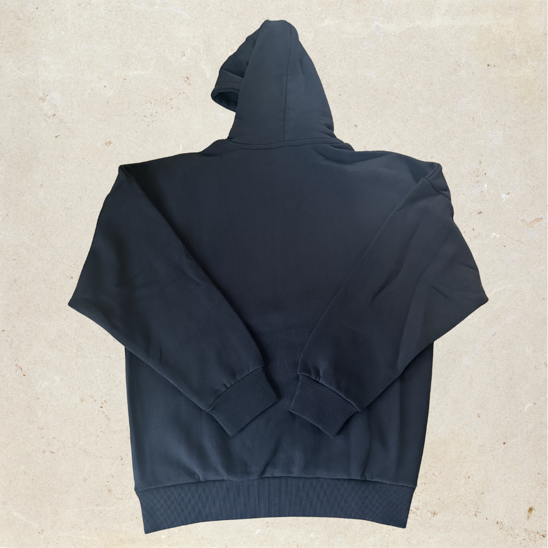 Black hoodie blank on back